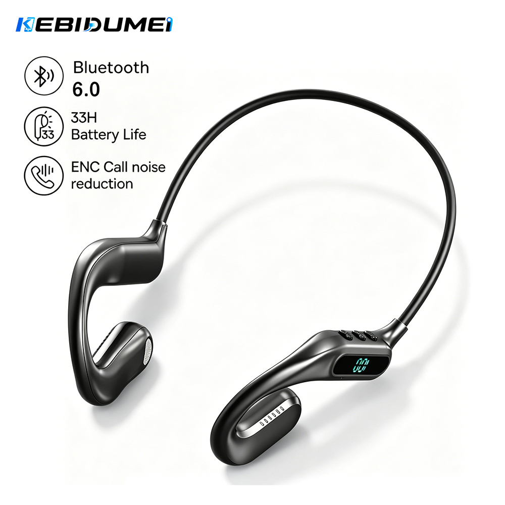 Bone Conduction Running Headphones - KEBIDUMEI Cuffie Bluetooth 6.0 a Orecchio