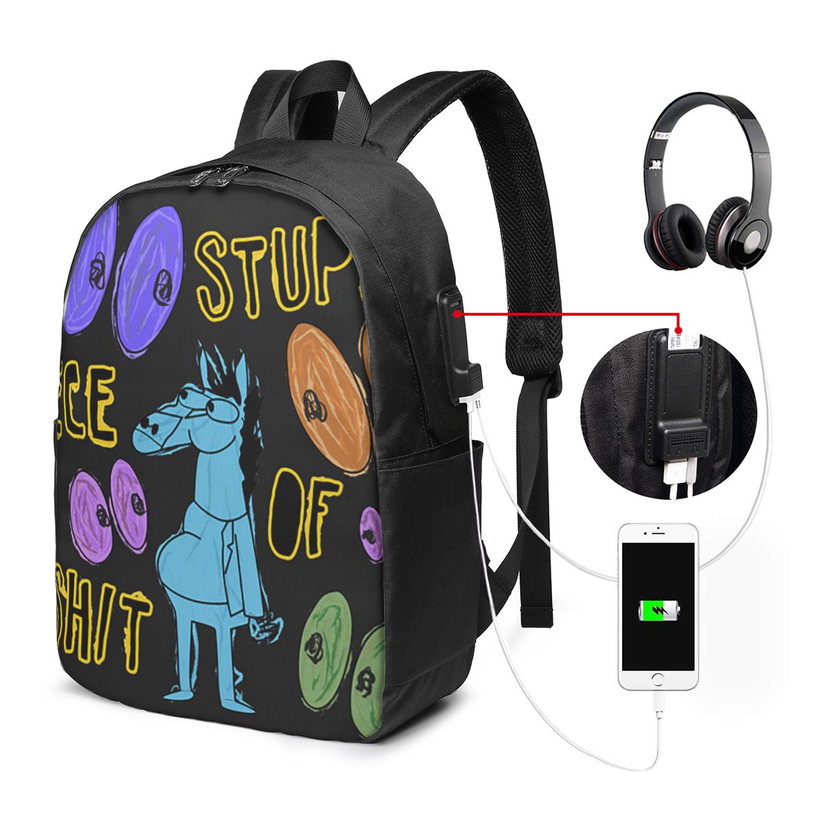 Laptops - Zaino Cartoon Bojack Horseman Stupid Piece