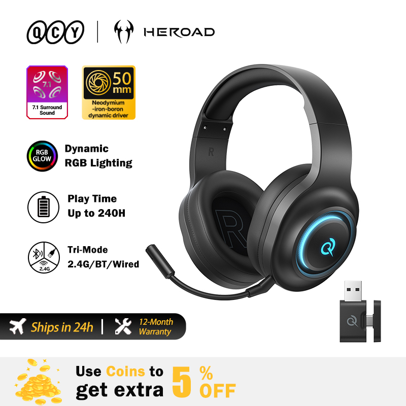 Cuffie da Gaming QCY Heroad V2 - Gaming Headset With Mic Rgb recensione e prezzo