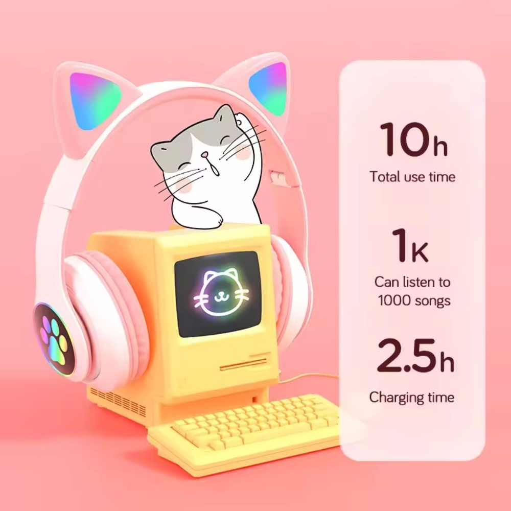 Cuffie Bluetooth con Orecchie  - Cat Ear Bluetooth Headset Led recensione e prezzo