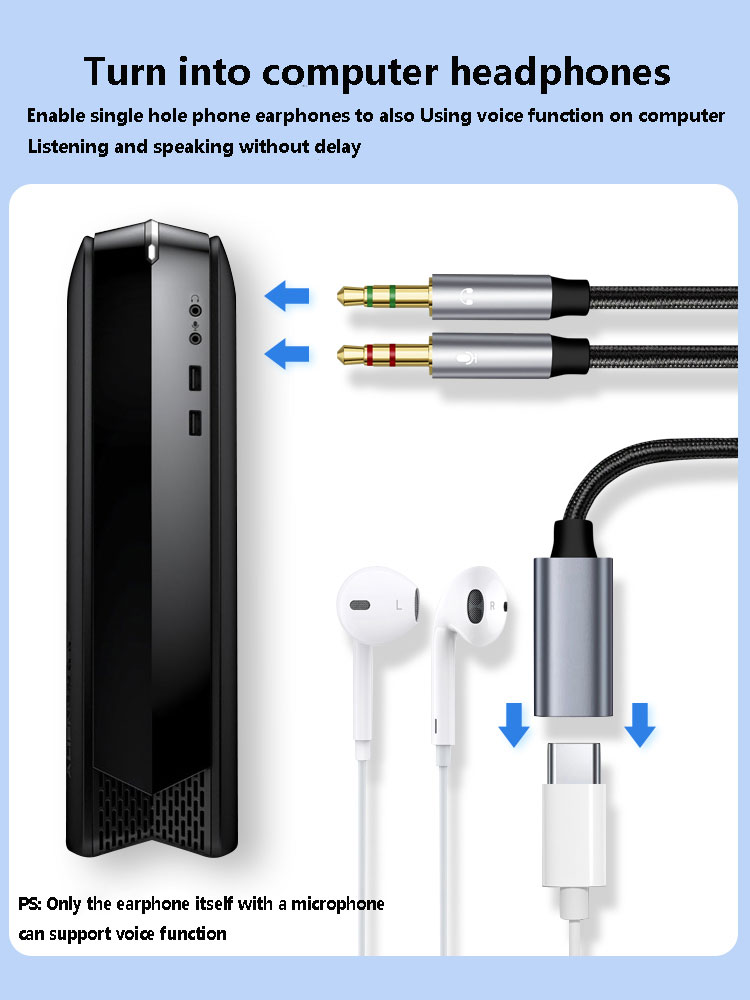 Adattatore audio Aux da 3,5 mm - Type C Wired Earphones With Mic recensione e prezzo