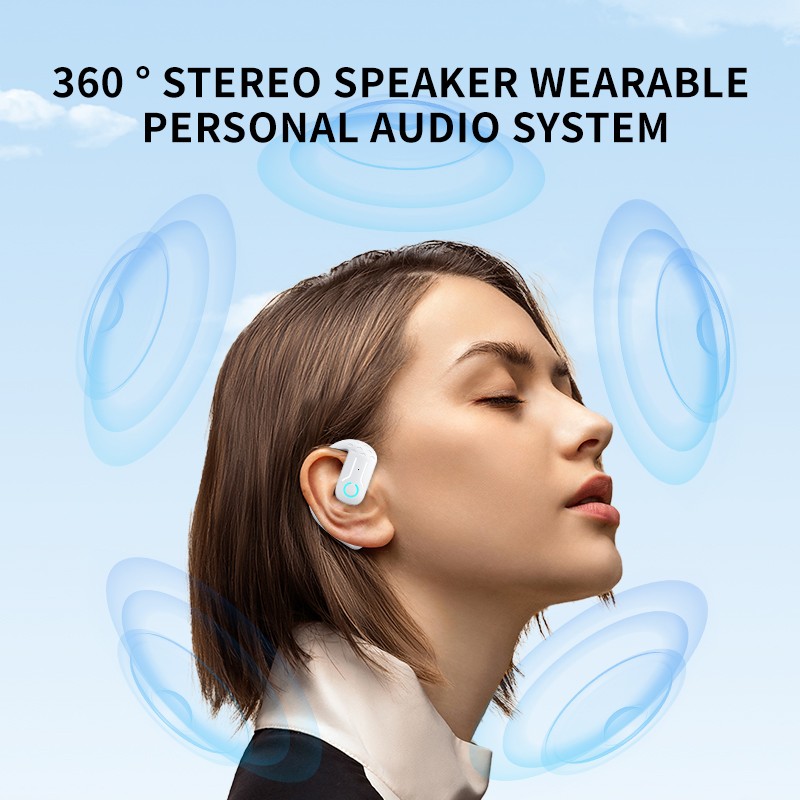 Auricolare wireless aperto Blu - Open Ear Air Conduction Headphones recensione e prezzo